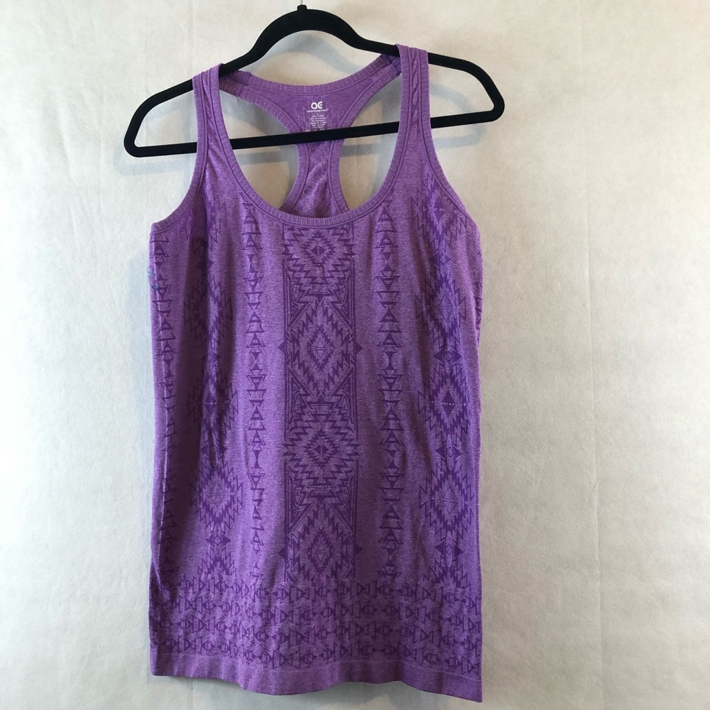 AE purple  Activewear Top large tribal print